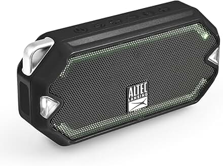 Compact waterproof Bluetooth speaker with 6-hour playtime
