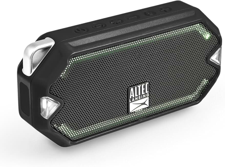 Compact waterproof Bluetooth speaker with 6-hour playtime