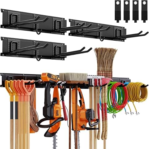 Wall Mount Garage and Garden Tool Organizer