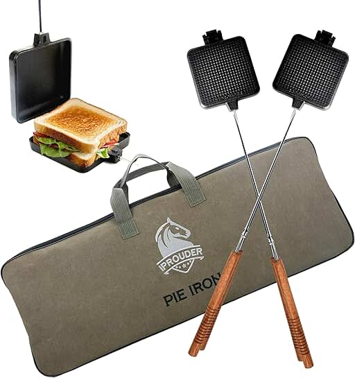 Large Cast Iron Sandwich Maker for Camping