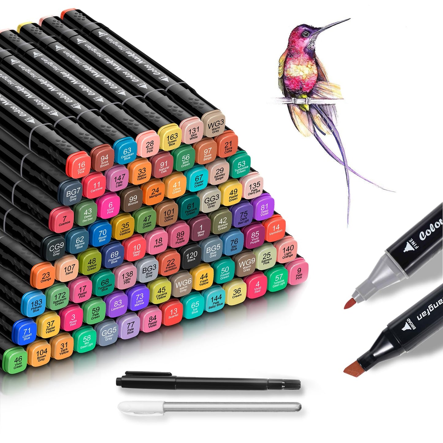 Alcohol Based Ink Art Markers Set 84 Colors Dual Tip