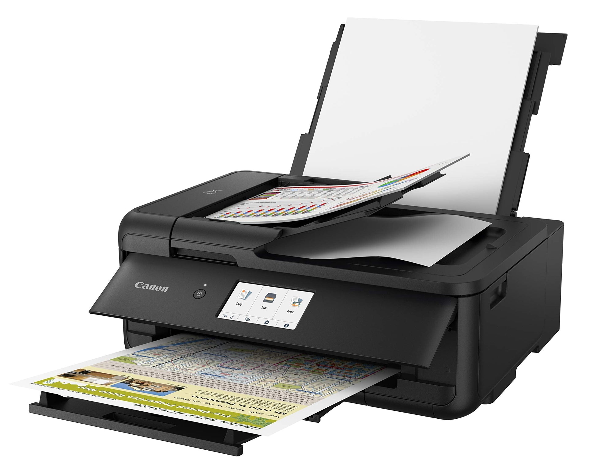 PIXMA TS9520 All In one Wireless Printer For Home or Office| Scanner | Copier | Mobile Printing with AirPrint and Google Cloud Print, Black, Works with