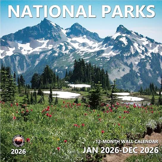 2026 National Parks Wall Calendar, 12 Months, 12"x24"