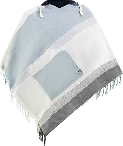 Men's Reversible Cotton Hooded Poncho
