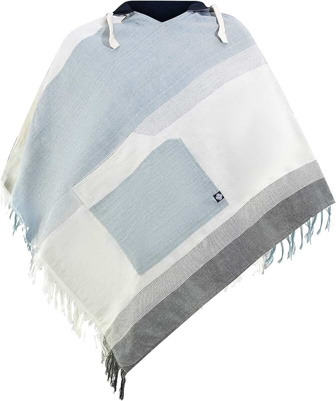 Men's Reversible Cotton Hooded Poncho