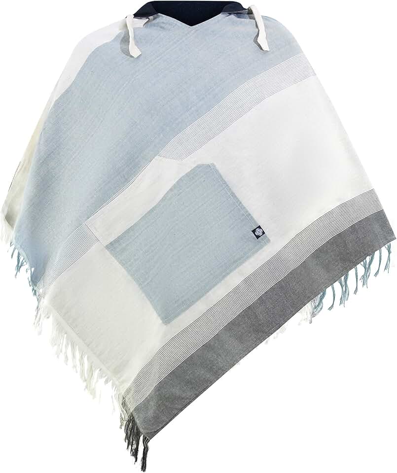 Men's Reversible Cotton Hooded Poncho