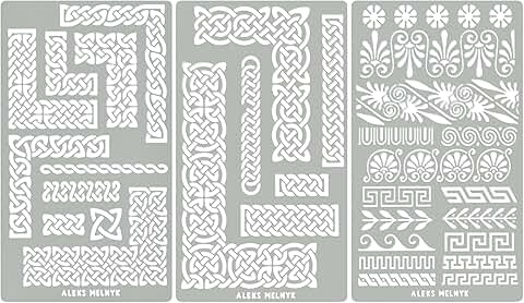 Small Border Stencils for Bullet Journaling and Engraving