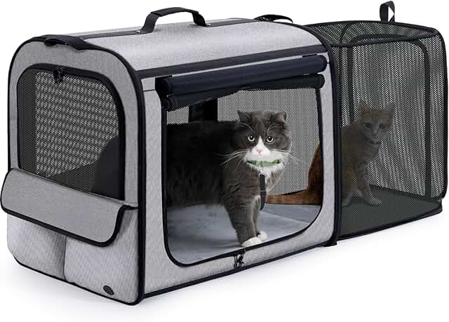 Lightweight Expandable Dog Car Carrier for Travel