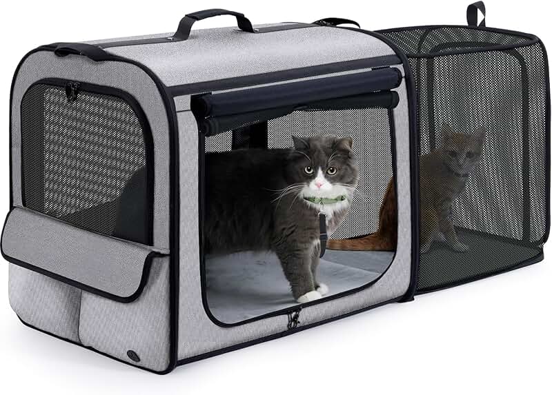 Lightweight Expandable Dog Car Carrier for Travel