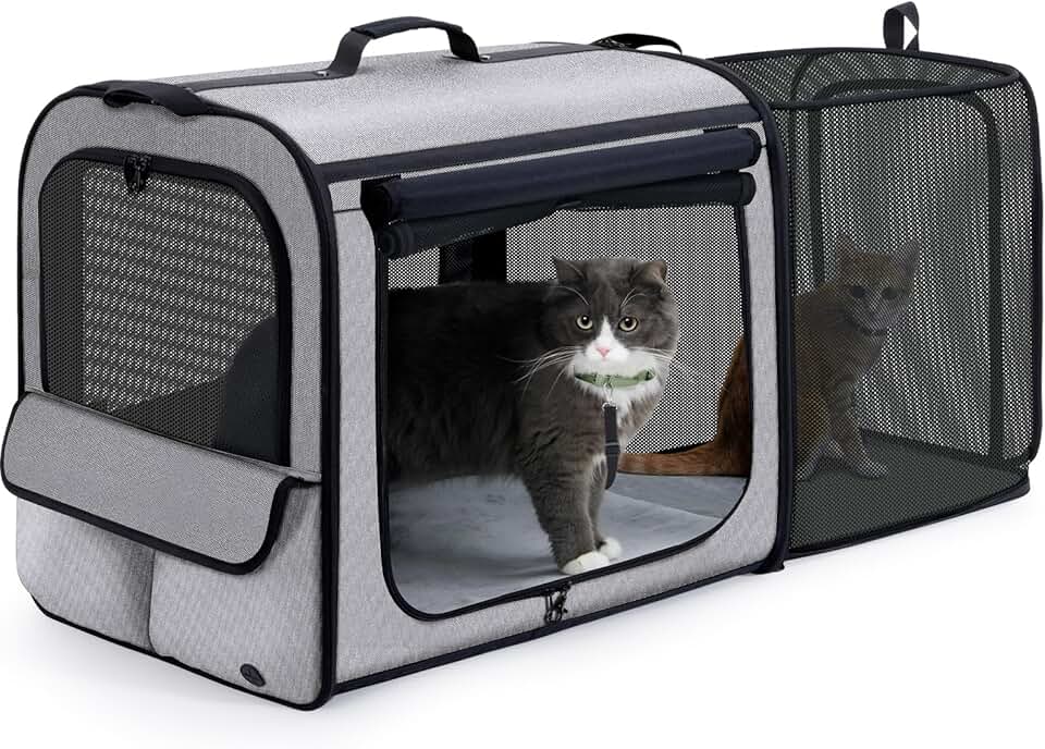 Lightweight Expandable Dog Car Carrier for Travel