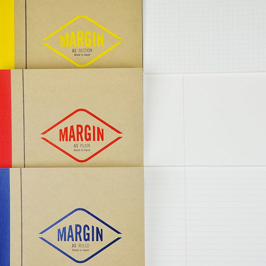 A5 Red Notebook with Margin