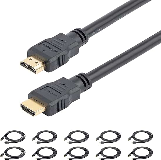 6ft HDMI Cable, 10 Pack, 4K High Speed, Ethernet