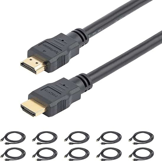 6ft HDMI Cable, 10 Pack, 4K High Speed, Ethernet