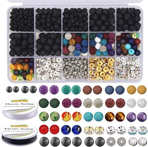 Lava Beads and Chakra Beads Jewelry Making Kit