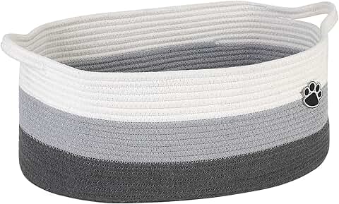 Large Woven Dog and Cat Toy Storage Basket
