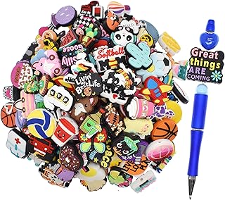 210-Piece Assorted Silicone Focal Beads for Crafts