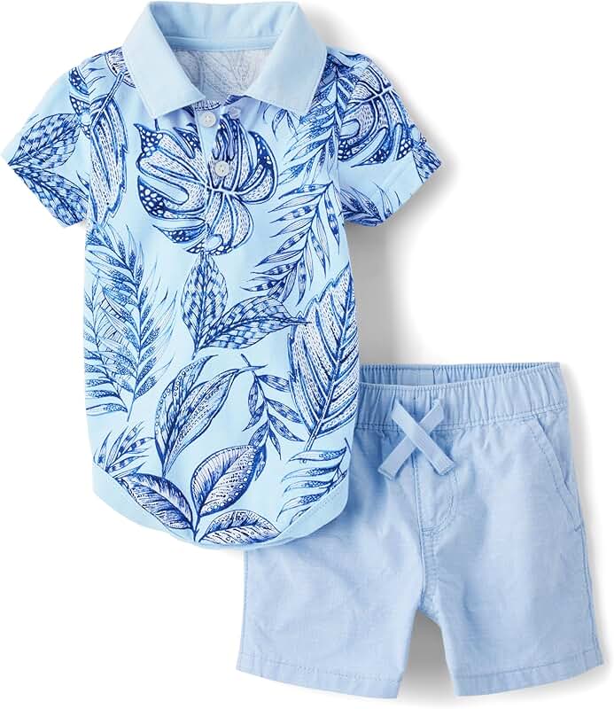 Baby Boy Short Sleeve Shirt and Shorts Set