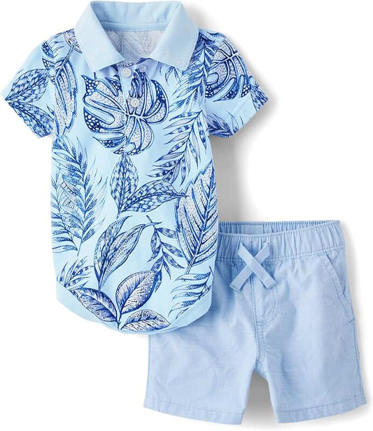 Baby Boy Short Sleeve Shirt and Shorts Set