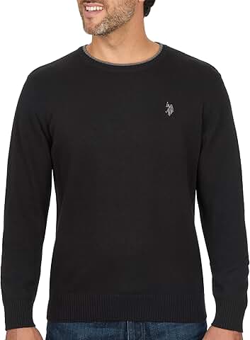 Men's Solid Jersey Crew Neck Sweater