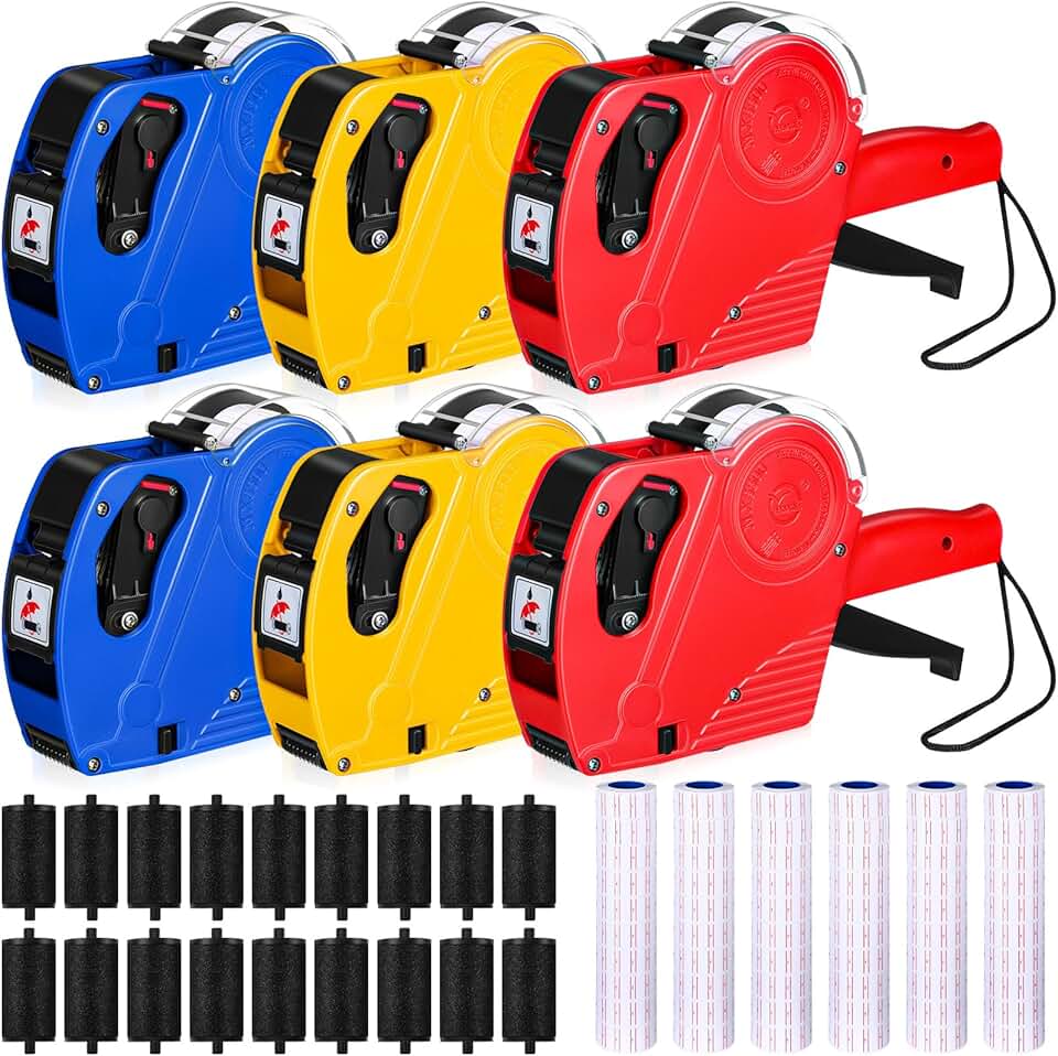8-Digit Price Gun Kit with Labels and Ink Refill