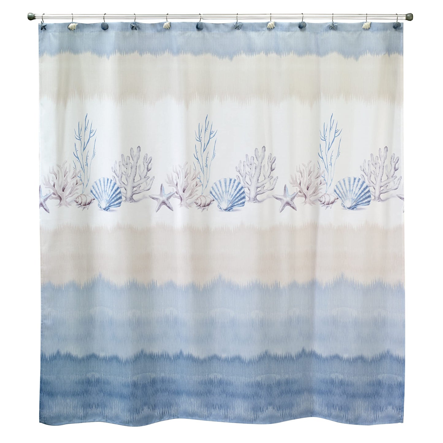 Abstract Coastal  Shower Curtain, Multicolor
