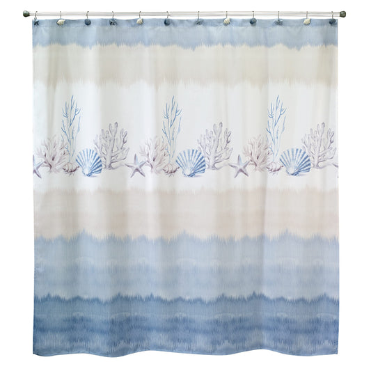 Abstract Coastal  Shower Curtain, Multicolor