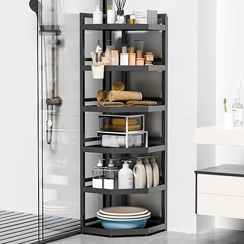 6-Tier Corner Shower Caddy with Adjustable Height
