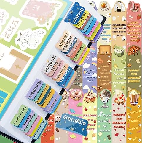 Colorful Laminated Bible Tabs for Easy Navigation