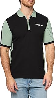 Men's Short Sleeve Color Block Polo in Paris