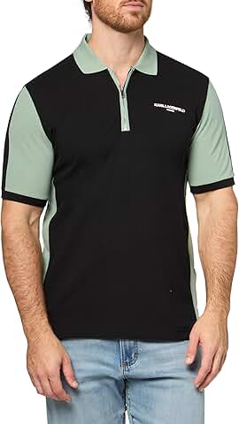 Men's Short Sleeve Color Block Polo in Paris
