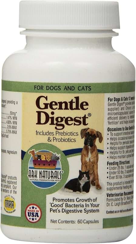 Gentle Digest Capsules for Dogs and Cats, 5 Pack