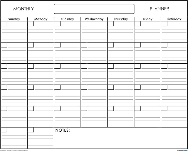24x30 Inch Erasable Monthly Wall Calendar
