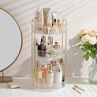 Rotating 3-Tier Makeup and Perfume Organizer