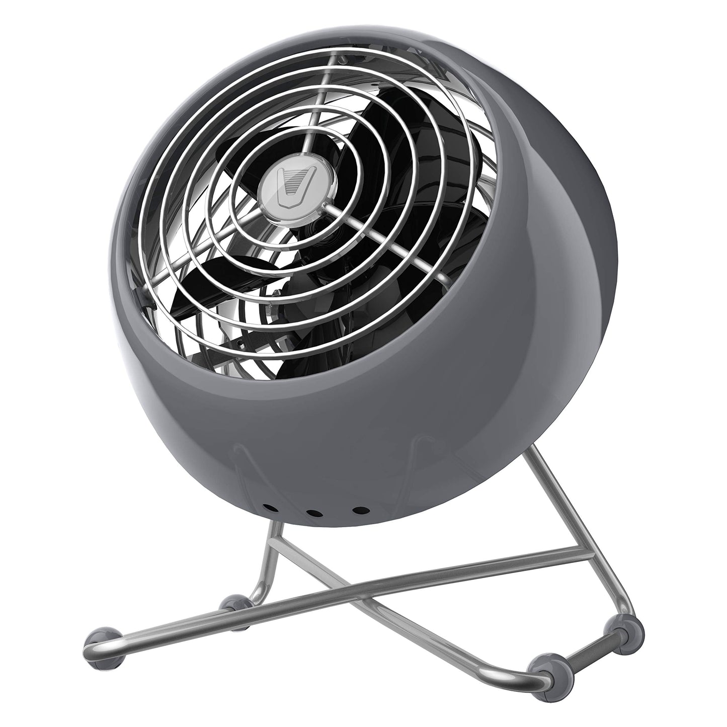 VFAN Mini Modern Personal Vintage Air Circulator Fan, Storm Gray