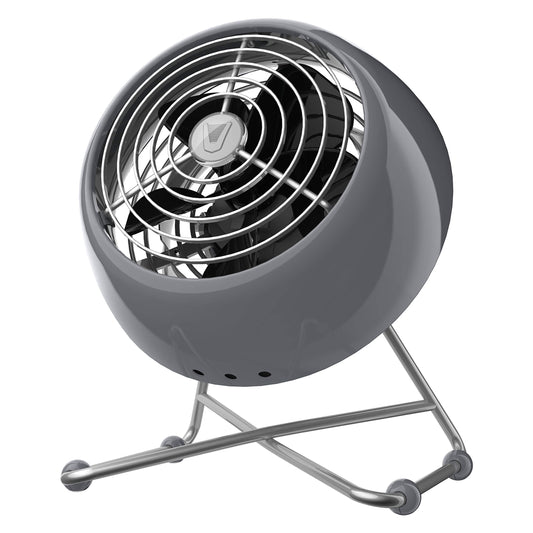 VFAN Mini Modern Personal Vintage Air Circulator Fan, Storm Gray