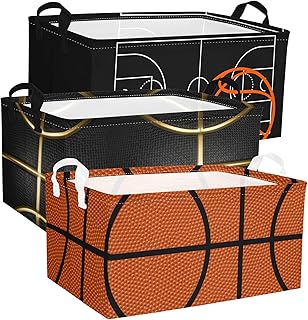 Basketball Storage Baskets for Kids, 3-Pack