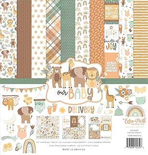 Baby-themed 12x12 scrapbook collection kit