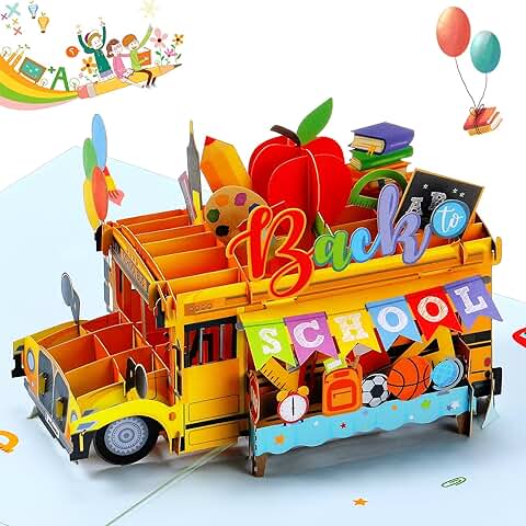 Back to School Pop-up Card with Envelope for Kids