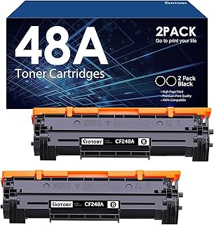 Black toner cartridge replacement for laser printers, 2-pack