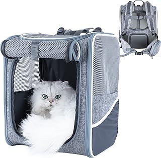 Comfortable Pet Backpack for Medium Cats and Small Dogs