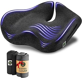 Extra Large Memory Foam Office Chair Cushion for Sciatica Pain
