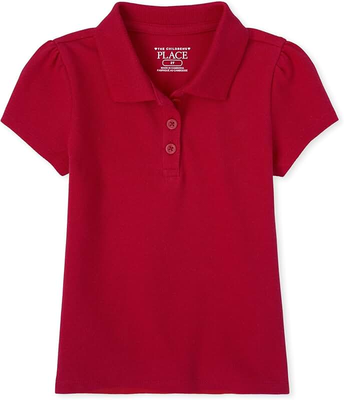 Baby Girls and Toddler Short Sleeve Pique Polo