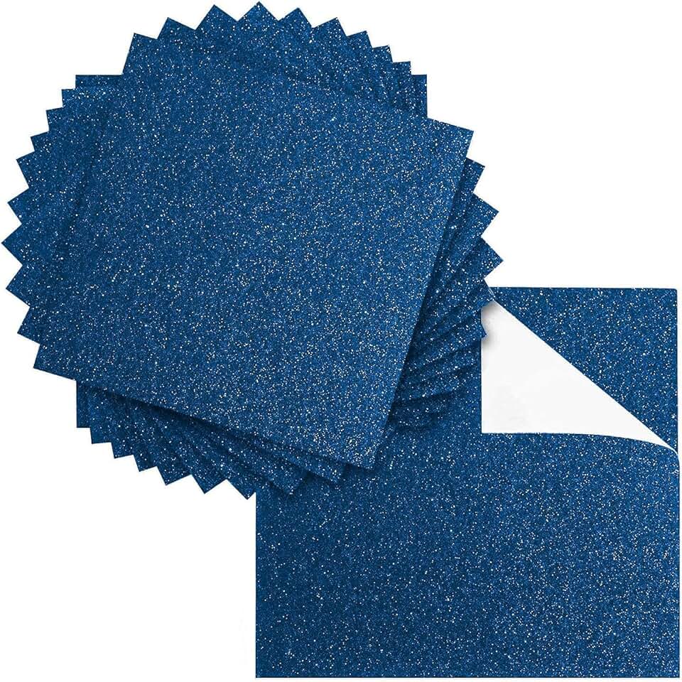 20 Sheets Glitter Cardstock for Crafts and Events