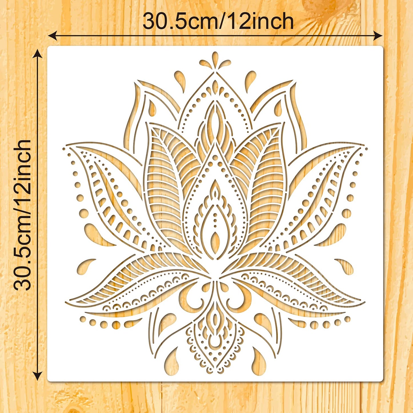9 Pack 12 Inch Large Reusable Art Stencils