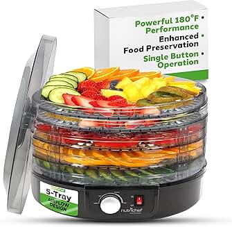 Electric Food Dehydrator with 5 Stackable Trays
