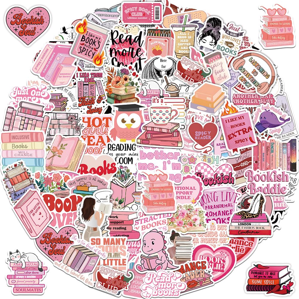 100 Book Stickers for Adults and Laptops
