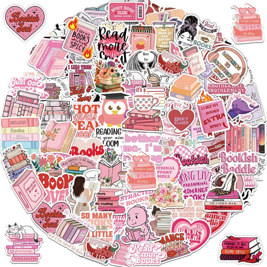100 Book Stickers for Adults and Laptops
