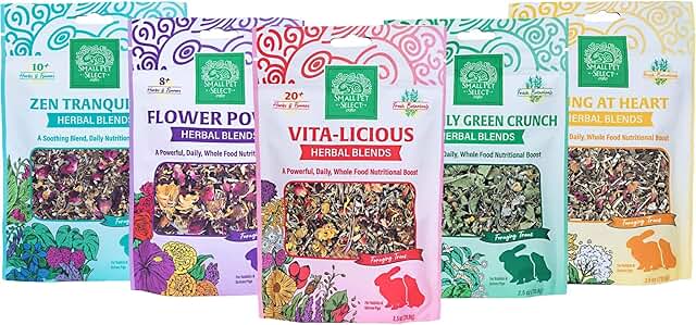 Herbal Treats Sampler for Small Pets, 5 Flavors