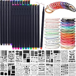 48 Scrapbooking Supplies Kit with Tools and Stencils