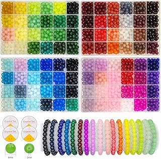 2500pcs 8mm Glass Beads Kit for Jewelry Making